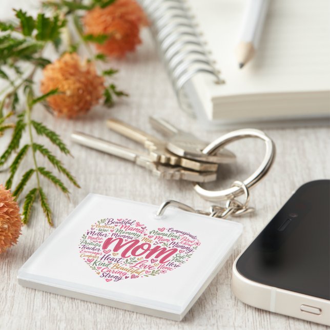 Gift for Mum  Key Ring (Front Right)
