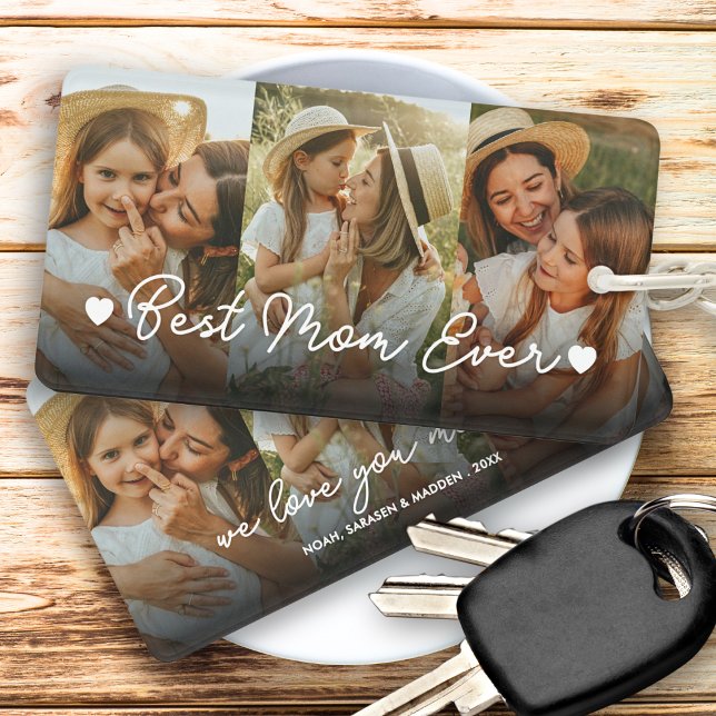 Gift for Mum Mother's Day 3 Photo Best Mum Ever Key Ring (Creator Uploaded)