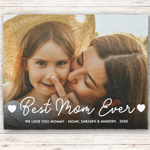 Gift for Mum Mother's Day Full Photo Best Mum Ever Fleece Blanket