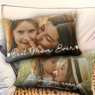 Gift for Mum Mother's Day Full Photo Best Mum Ever Lumbar Cushion