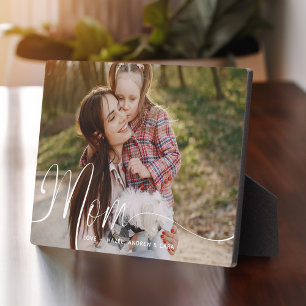 Gift for Mum Mother's Day Full Photo Mum Script Plaque