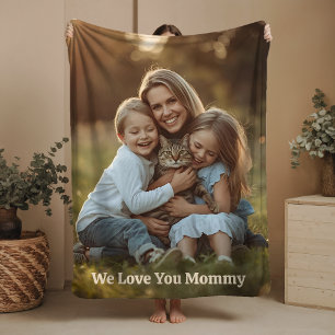 Gift for Mum Sherpa Blanket Photo Mother's Day