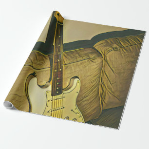 Gift for music teacher guitarist bassist wrapping paper