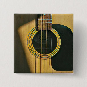 Gift for musician guitarist 15 cm square badge