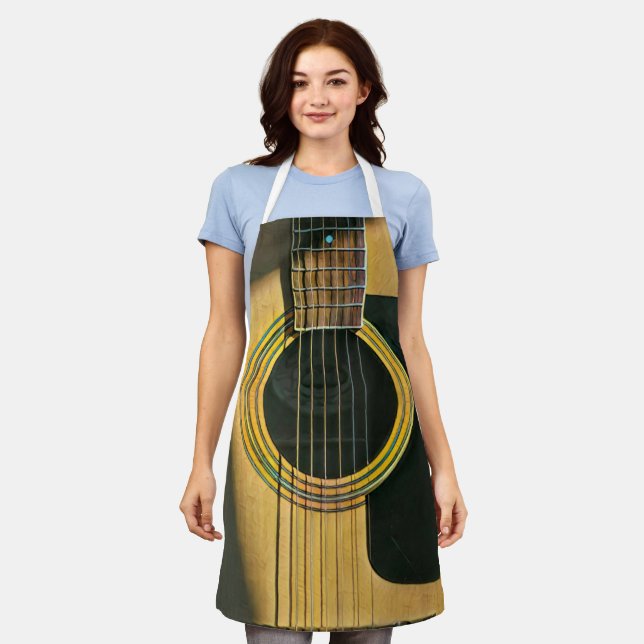 Gift for musician guitarist apron (Worn)