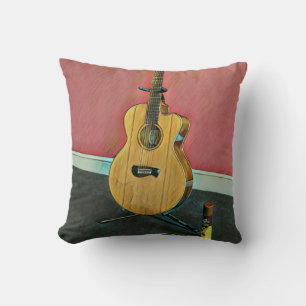 Gift for musician guitarist cushion