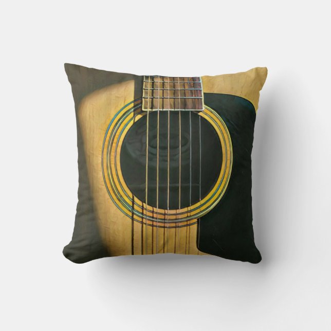 Gift for musician guitarist cushion (Front)
