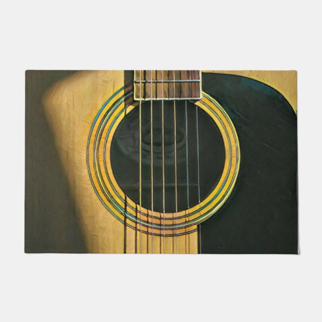 Gift for musician guitarist doormat (Front)