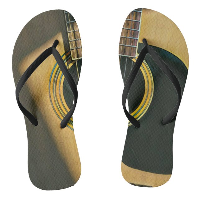 Gift for musician guitarist flip flops (Footbed)