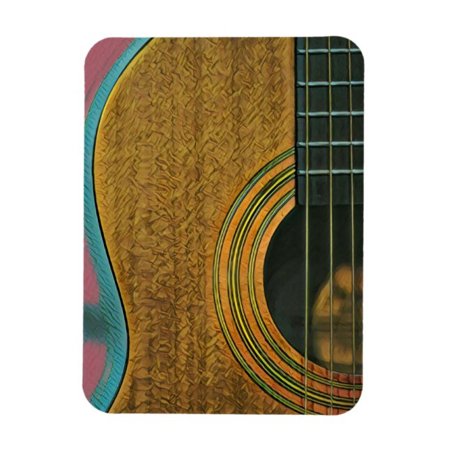 Gift for musician guitarist magnet (Vertical)