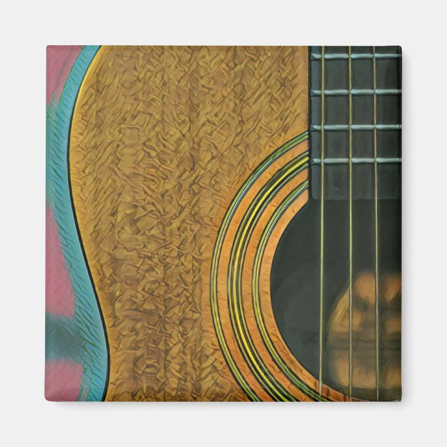 Gift for musician guitarist magnet (Front)