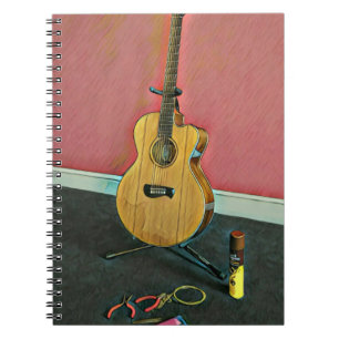 Gift for musician guitarist notebook