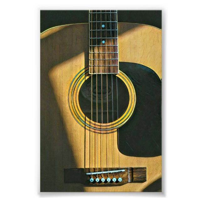 Gift for musician guitarist photo print (Front)