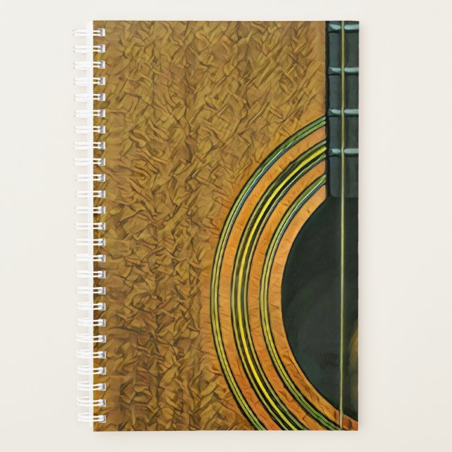 Gift for musician guitarist planner (Front)