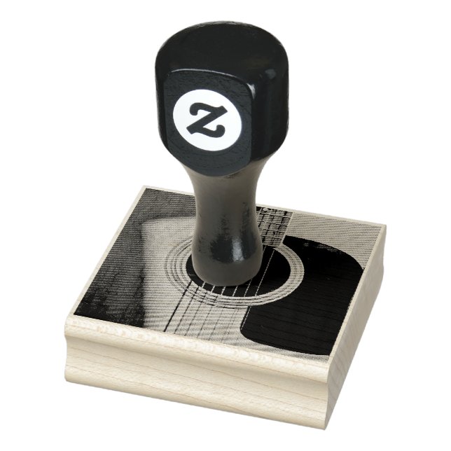Gift for musician guitarist rubber stamp (Stamp)