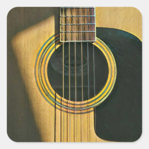 Gift for musician guitarist square sticker