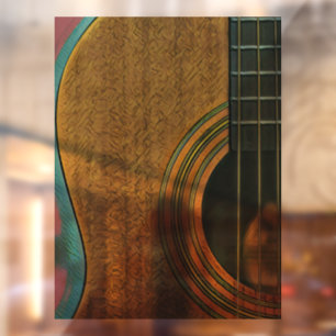Gift for musician guitarist window cling