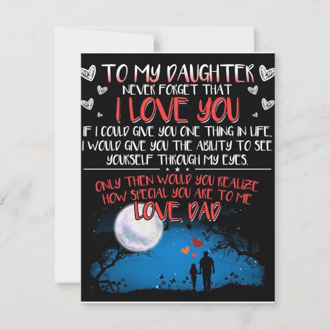 Gift For My Daughter, To My Daughter Best Gift, Invitation (Front)