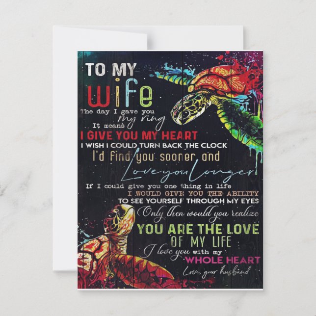 Gift For My Wife | Letter For Your Wife | Invitation (Front)