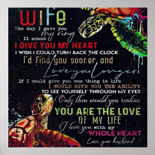 Gift For My Wife Letter For Your Wife Poster