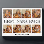Gift For Nana Photo Collage Plaque With Easel<br><div class="desc">Nana loves getting personalised gifts from her kids and grandkids, so why not give her the ultimate gift this year? Give her a photo collage that features all of her favourite memories with her loved ones! This simple and beautiful gift is sure to bring a smile to Nana's face. Plus,...</div>