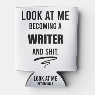 Gift For New Writer Funny Author Graduation Shirt Can Cooler