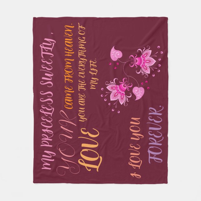 GIFT FOR NEW YEAR, BIRTHDAY, VALENTINE, WEDDING FLEECE BLANKET (Front)