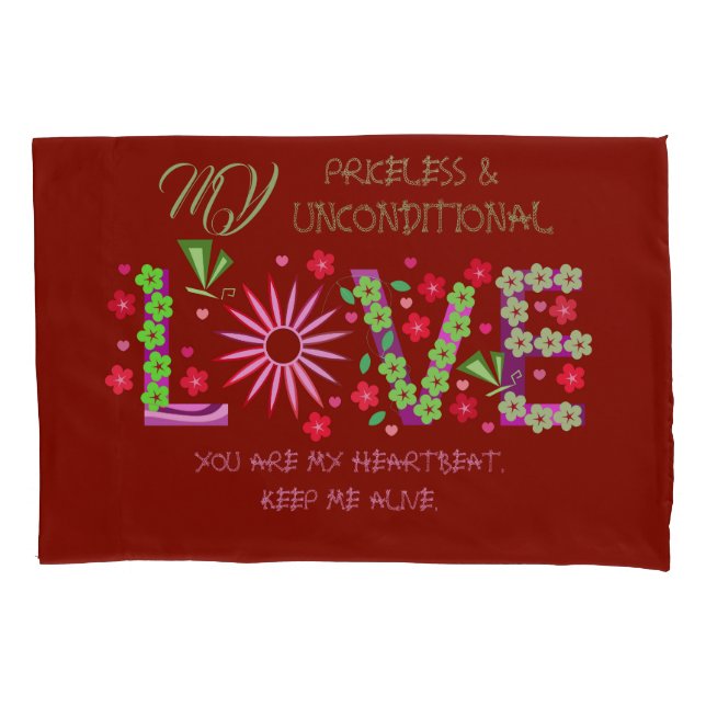 GIFT FOR NEW YEAR, BIRTHDAY, VALENTINE, WEDDING PILLOWCASE (Front)