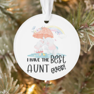 Gift for Niece Cute Elephant Under an Umbrella Ornament