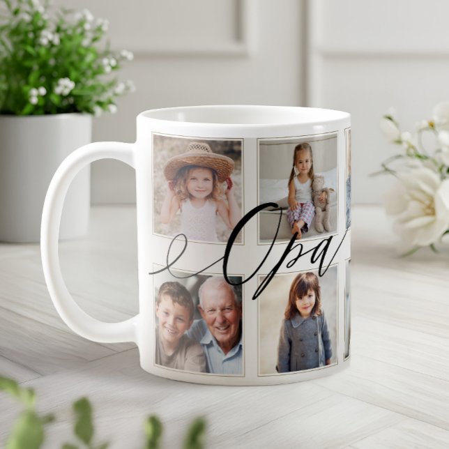 Gift for Opa | Grandchildren Photo Collage Coffee Mug (Gift for Opa | Grandchildren Photo Collage Coffee Mug)