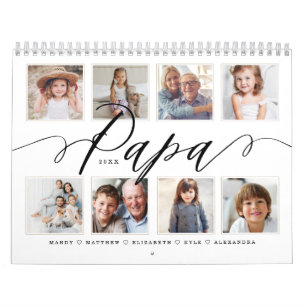 Gift for Papa   Grandchildren Family Photos Calendar