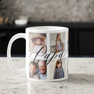 Gift for Papa   Grandchildren Photo Collage Coffee Mug