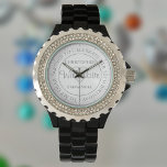 Gift for Partner. 50th Birthday Gift Watch<br><div class="desc">Gift watch for Partner on her birthday. Special watch with inscription. 50th birthday gift. Watch has inscription plus the message "With Love". Also the names of each partner. White watch face.</div>