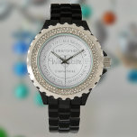 Gift for Partner. 70th Birthday Gift Watch<br><div class="desc">Gift watch for Partner on her birthday. Special watch with inscription. 70th birthday gift. Watch has inscription plus the message "With Love". Also the names of each partner. White watch face.</div>