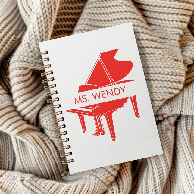 Gift for Piano Teacher Grand Piano Notebook (Creator Uploaded)