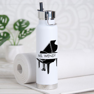 Gift for Piano Teacher Grand Piano Water Bottle