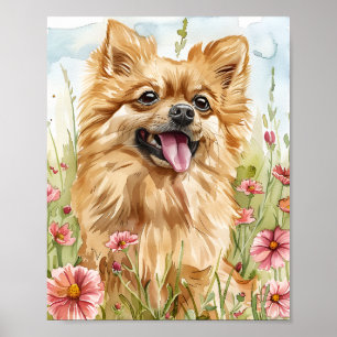 Gift for Pomeranian Owner Cute Dog Wall Art