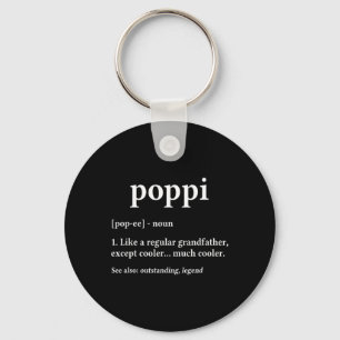 Gift For Poppi - Fathers Day Birthday Gift Idea Key Ring