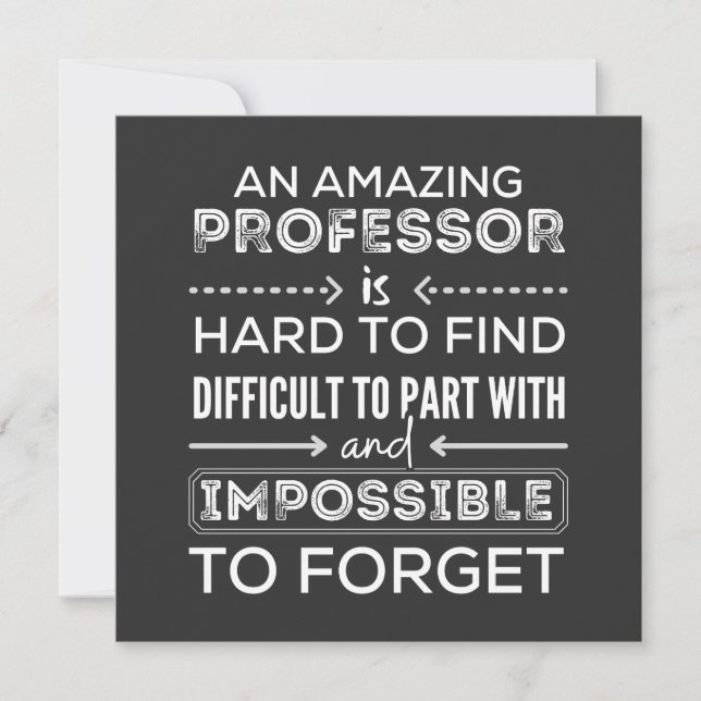 Gift For Professor, Professor Gift Invitation (Front)