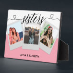 Gift for Sister Custom Photo Collage Pink Cute Plaque<br><div class="desc">Gift for Sister Custom Photo Collage Pink Cute</div>