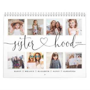 Gift for Sisters   Sisterhood Family Memories Calendar