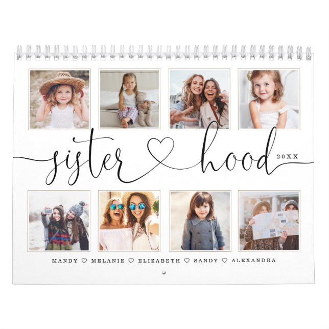 Gift for Sisters | Sisterhood Family Memories Calendar (Cover)