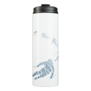Gift for Skier - Unique Winter Sport Design Thermal Tumbler