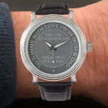 Gift for Son on his 18th Birthday Watch<br><div class="desc">Gift watch for Son on his 18th birthday. Two tone background. Special watch with inscription. 18 years old. Commemorative birthday watch.</div>