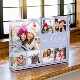 Gift For Soul Sisters 7 Photo Collage Heart BFFs