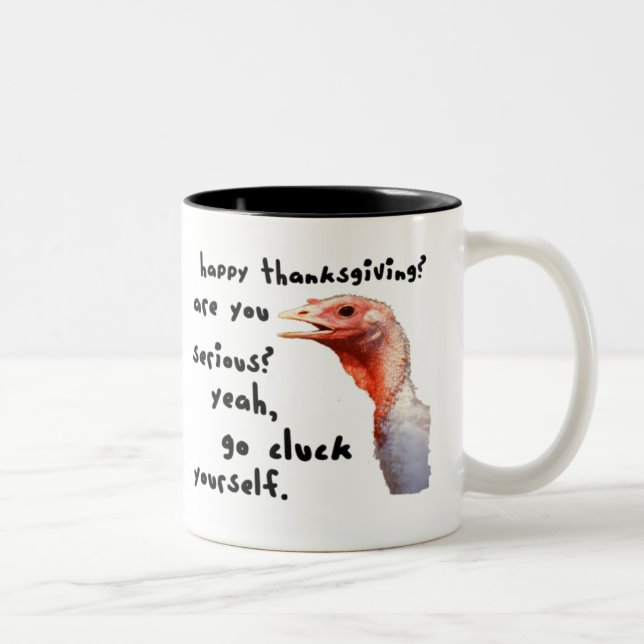 Gift for the Host: Funny Thanksgiving Turkey Mug (Right)