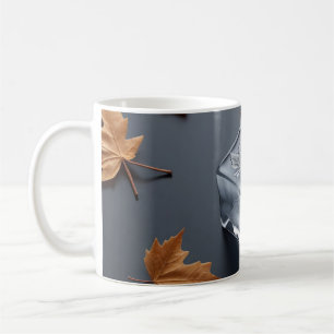Gift for wife of coffee mug of maple leaf ice cube