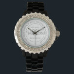 Gift for Wife on her Wedding Anniversary Watch<br><div class="desc">Gift watch for wife on a special wedding anniversary. Wedding anniversary watch with printed message. Personalised wedding anniversary gift. Watch has inscription plus the words "With Love". Also both names of the married couple.</div>