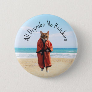 Gift for wild swimmer open water swimming 6 cm round badge
