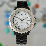 Gift for Woman on her 18th Birthday with Name Watch<br><div class="desc">Gift watch to celebrate an 18th birthday. 18 years old. Includes name of recipient. White watch face.</div>